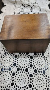 vintage wooden owl brand recipe box with blank index dividers - Picture 1 of 5