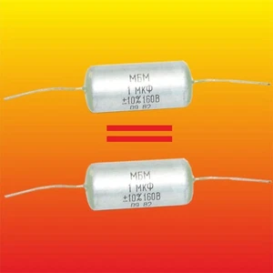 1 uF 160 V PAR EMPAREJADO PAPEL RUSO EN ACEITE PIO CONDENSADORES AUDIO MBM - Imagen 1 de 2