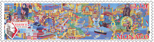 Monaco 2023 Individual Stamp FRESCO OF THE ACHIEVMENTS OF PRINCE RAINIER