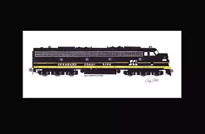 Seaboard Coast Line E8 #583 11"x17" stampa opaca firmata Andy Fletcher - Foto 1 di 1