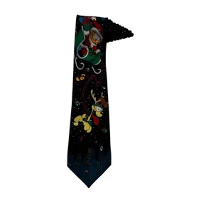 Paws Addiction Garfield Odie Christmas Santa’s Sleigh Vintage Necktie - Picture 1 of 7