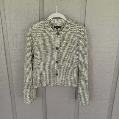 Rag And Bone Marisa Tweed Jacket Size 6 Women Preppy Cotton Blend Stretch Button - Image 1 of 4