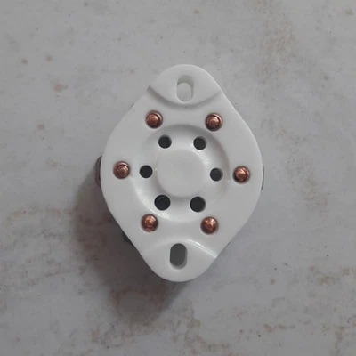 RÖHRENSOCKEL Röhrenfassung  6 polig für Umbau Adapter für Röhre 6E5 auf EM34 NEU - Bild 1 von 3