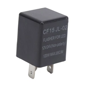 LED Flasher Non Polarity 12V 24V Universal ABS Normally Open Flash Relay CF Fit - Picture 1 of 12