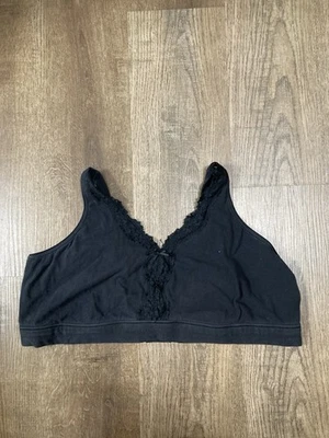 Fruit Of The Loom Black Cotton Stretch Bra Full Coverage Size 5XL - Image 1 of 4