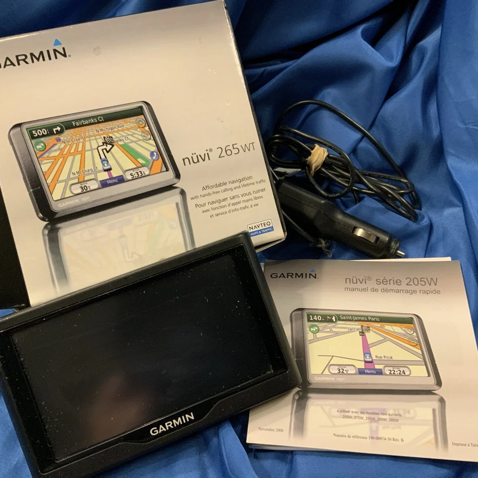 GARMIN GPS Nuvi 265WT Navigation Global Positioning System Bluetooth Hands-Free - Image 1 of 1