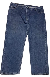 Pantalones de mezclilla Wrangler para hombre 36x34 azul calce relajado pierna recta algodón 97601VR - Imagen 1 de 3