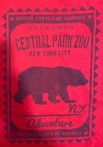 HERREN VINTAGE CENTRAL PARK ZOO STAMP TSHIRT GR XXL - Bild 1 von 3