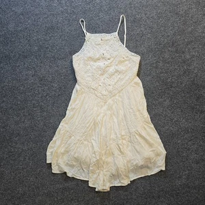 American Eagle Dress Womens Size XS Off White Crochet Top Boho Western Festival - Picture 1 of 9