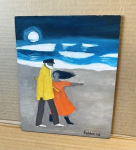Pintura DESPUÉS DE MARY FEDDEN, GENTE JUNTO AL MAR - Imagen 1 de 5