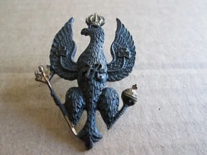 Kings Royal Hussars Cap Badge BRASS 2 Lugs Original Antique Period Item (57) - Imagen 1 de 5