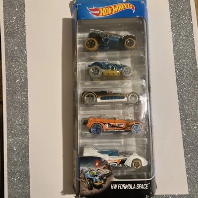 HOT WHEELS 1:64 5-PACK, HW FORMULA SPACE, DJD31, (BIN#47) - Image 1 of 4