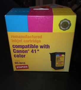 Staples Compatible Inkjet Cartridge Canon Color Ink SIC-R41C - Picture 1 of 1