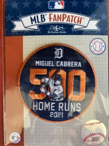 MIGUEL CABRERA COMMEMORATIVE PATCH 500 HOME RUNS WORLD SERIES DETROIT TIGERS - Picture 1 of 1