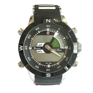 Vintage Shark Sport Men's Watch DS0061 Water Resistant 30m Divers Chunky - Picture 1 of 18
