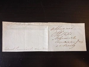 SIR CHARLES PHILLIPS - COMMANDER OF FORCES IN SICILY - SIGNED PIECE OF DOCUMENT - Picture 1 of 1