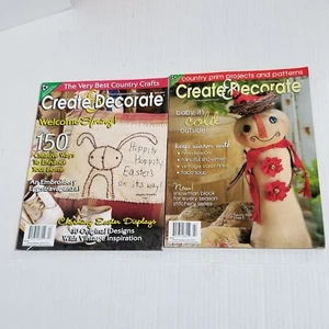 Create & Decorate Magazines Apr 2010 Jan/Feb 2012 Country & Prim Patterns - Picture 1 of 23