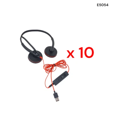 Plantronics C3225T Dual Headset C3200 Detachable USB Adapter Lot of 10 E5054 - Image 1 of 4