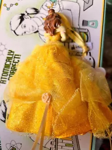 Disney Park Princess Gown Christmas Ornament Belle Beauty soft fabric dress rare - Picture 1 of 2