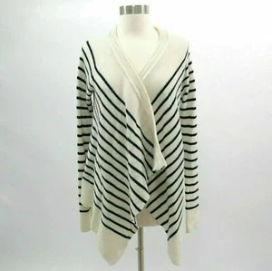 Calypso St. Barth Cardigan Sweater 100% Cashmere S Small Blue White Stripe - Picture 1 of 8