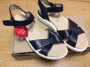 Ara - High Soft  - Navy Leather Sandals - Size EU 37  / UK 4.5 - New - Picture 1 of 3