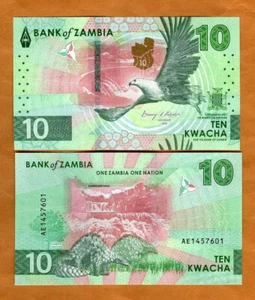 Sambia, 10 Kwacha, 2024 (2025), P-Neu, Hybrid, UNC komplett überarbeitet - Bild 1 von 1