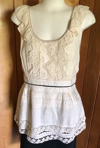 NWT Anthropologie Floreat Silk & Cotton Blouse ~ sz 12 ~See Measurements - Picture 1 of 11