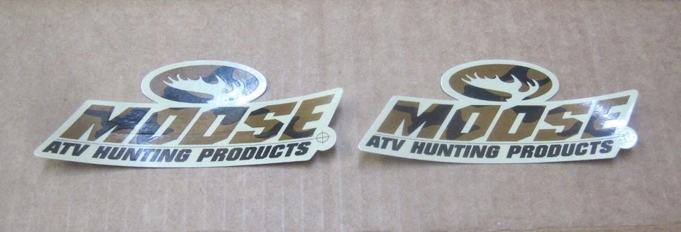 2 Moose ATV Hunting Products 5"x2" camo sticker/decal NEW utility division mud - Image 1 of 1