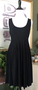 Saint Tropez West Black Jersey Knit Empire Tank Dress L - Picture 1 of 6