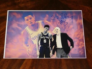 SAN ANTONIO SPURS DEJOUNTE MURRAY FIRMÓ FOTO 12X18 NBA!!! - Imagen 1 de 2