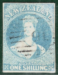 NEW ZEALAND QV Classic Chalon SG17 1s Blue-Green Superb Used Cat £1,800+ PIBLUE7 - Picture 1 of 6