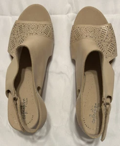 Clarks Lafley Joy Women’s Cork Wedge Sandal- Size 11W - Beige Rose - Picture 1 of 6