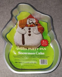 Wilton Party Cake Pan Vintage 1980 Winter Holiday Snowman WITCH Farmer  - Picture 1 of 5