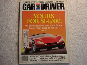Auto und Fahrer Mai 1992 Chrysler, Toyota, Hyundai, Infiniti, Saturn, Pontiac, VW - Bild 1 von 1