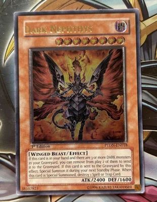 YuGiOh Dark Nephthys PTDN-EN018 Ultimate Rare 1st Edition - Image 1 of 2