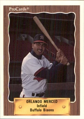 Orlando Merced 1990 ProCards #380 RC Buffalo Bisons *автографDen* - Изображение 1 из 2