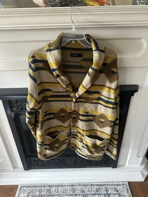 Ropa de comida chatarra Los Ángeles XL Camisa Azteca Occidental Chaqueta Marrón/Amarillo Para Hombres Foto 1 de 4