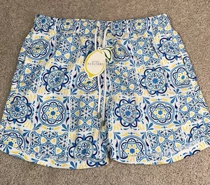 Bottega Positano italienische geometrische Bademode Badehose Shorts gefüttert Designer XL - Bild 1 von 9