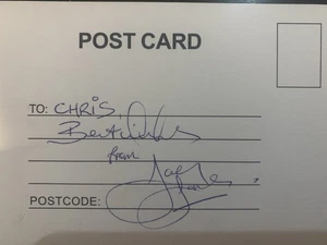 Tarjeta blanca dedicada firmada por Joey Jones con certificado de autenticidad - Liverpool / Wrexham - Imagen 1 de 1