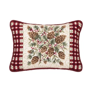 Almohada de Pino Rústico Punta de Aguja Navidad Vacaciones, 12" x 16" - Imagen 1 de 3