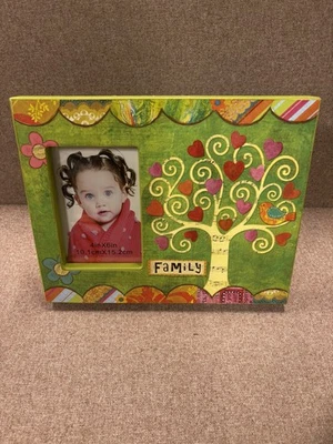 Marco de fotos familiar verde árbol corazones amor foto 4 pulgadas x 6 pulgadas  Foto 1 de 4