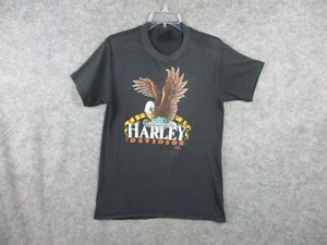 Camisa Harley Davidson vintage con emblema 3D para hombre pequeña Black Eagle 1987 puntada única - Imagen 1 de 21
