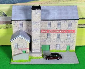 Stone built factory or warehouse "N Gauge" model railway building, diorama. - Picture 1 of 3