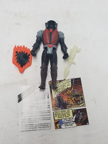 Vintage BURNHEART Evil Warrior Super Naturals 1987 Tonka Figure 100% Complete Cover