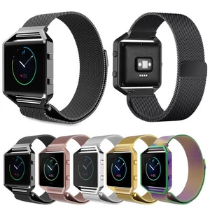 Magnetic Milanese Loop Stainless Steel Watch Band Strap + Frame for Fitbit Blaze - Picture 1 of 36