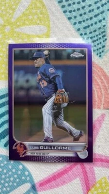 Luis Guillorme Purple 2022 Topps Chrome Update USC108 New York Mets - Image 1 of 2