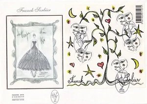 Großformat Briefumschlag 1. Tag Seide 2008 Herz Franck Sorbier  - Bild 1 von 2