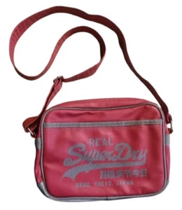 Borsa donna Superdry Mini Alumni - rosa punk/grigio cenere come nuova - Foto 1 di 6