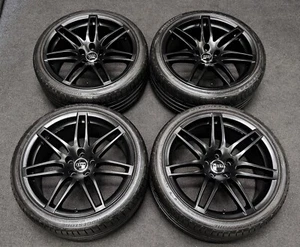 4 2007-2008 Factory Audi RS4 19" OEM Wheels & Tires Black Rims - Picture 1 of 7