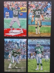New York Sack Exchange 4 4x6 Art Cards New York Jets Marty Lyons Joe Klecko ++